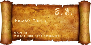 Buczkó Márta névjegykártya